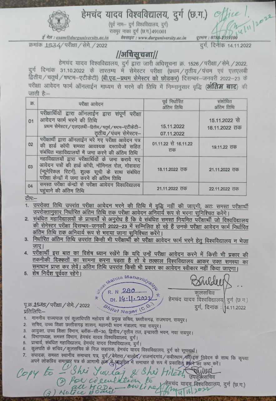 Latest News | Bhilai Mahila Mahavidyalaya Latest News | Bhilai Mahila Mahavidyalaya
